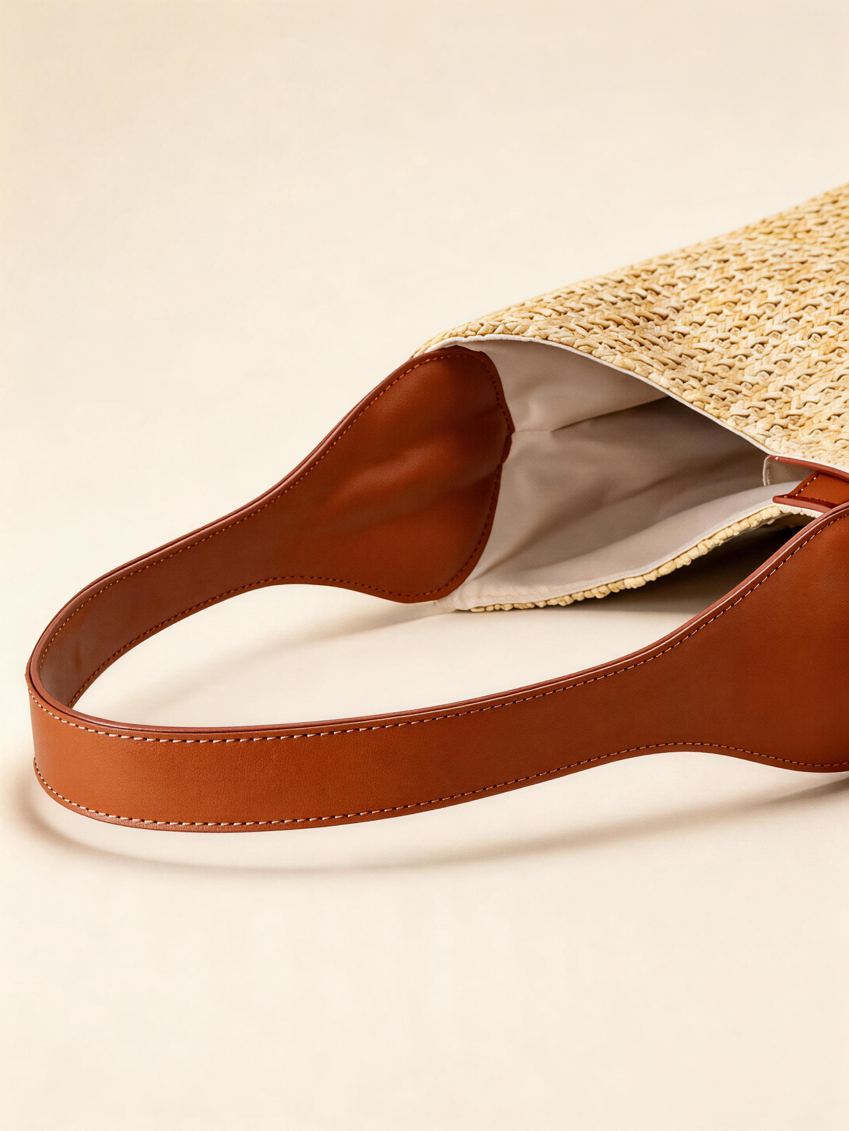 Artisanal Handwoven Colorblock Bucket Bag for Effortless Coastal Style by LINTICO