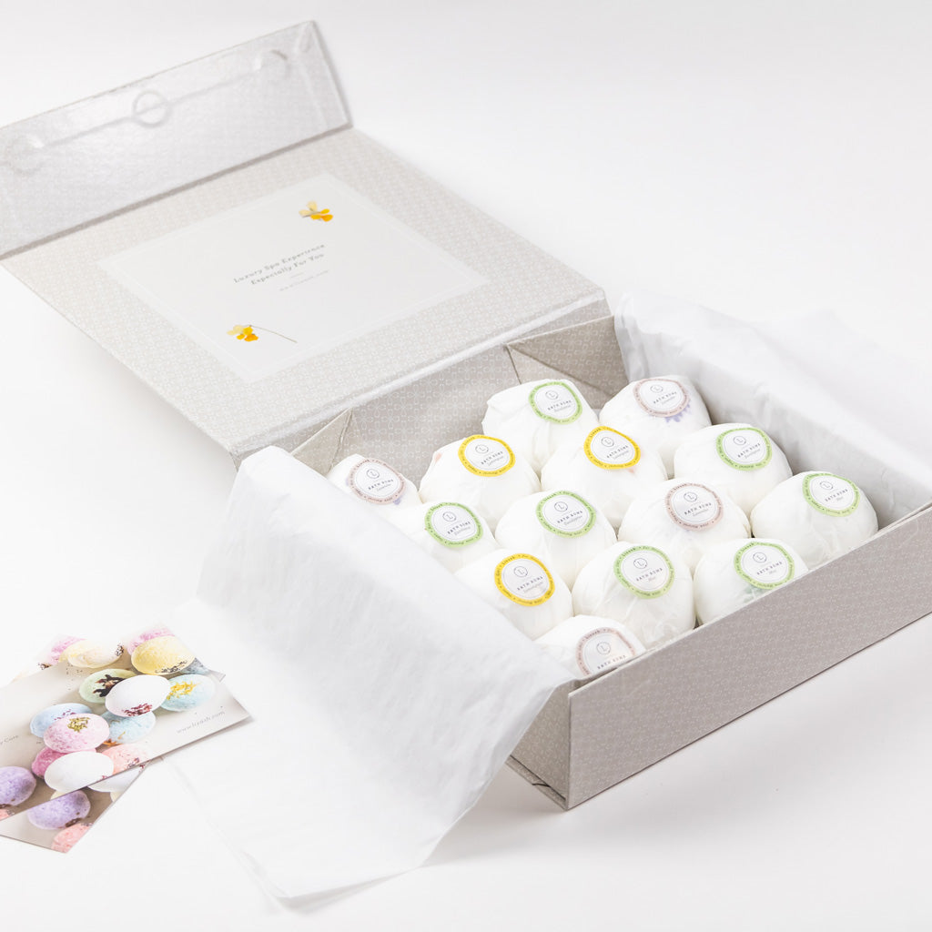 Bulk - 100 Natural Vegan Mix scents Bath Bombs - White by Lizush