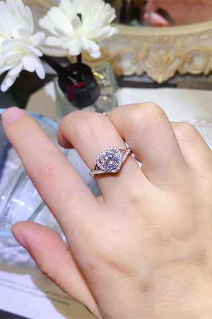 Adored 1 Carat Yellow Green Sparkala™ Platinum Over Pure Sterling Silver Heart Ring by Sparkala