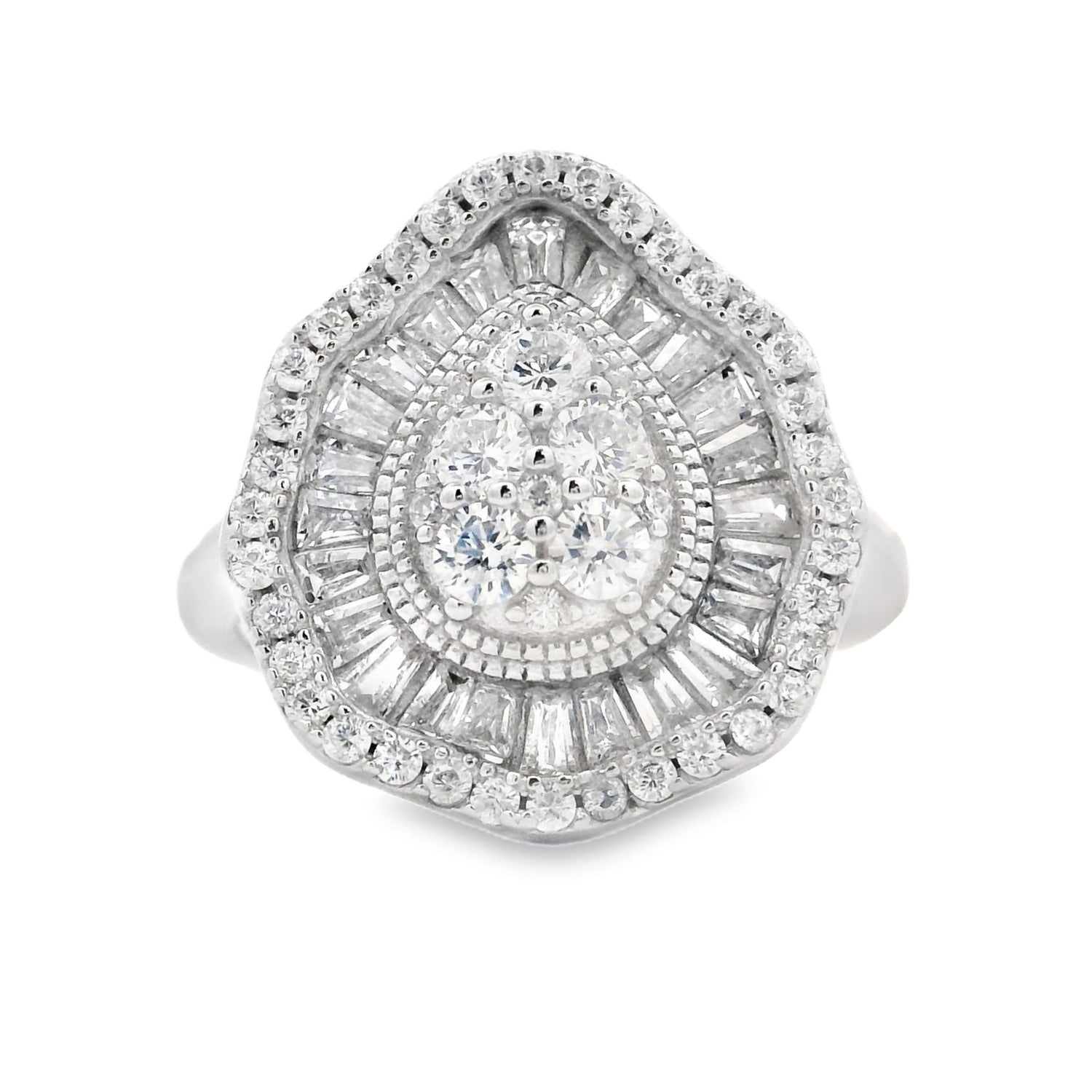 Cubic Zirconium Ring Sterling Silver