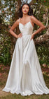 Cinderella Divine BD104W Ravishing Cowl A-Line Satin Gown by DiscountDressShop