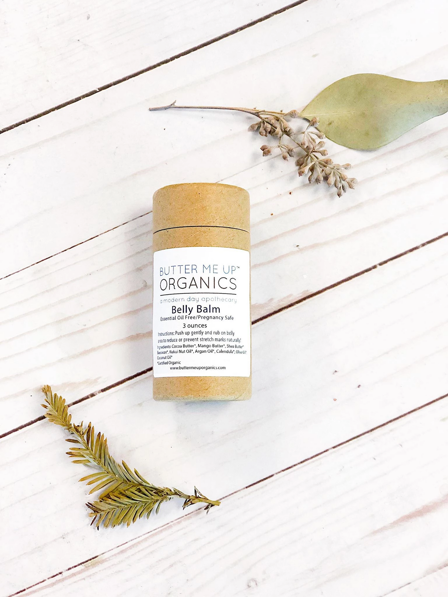 Belly Balm / Organic Pregnancy Balm / Strech Mark Balm by Butter Me Up Organics