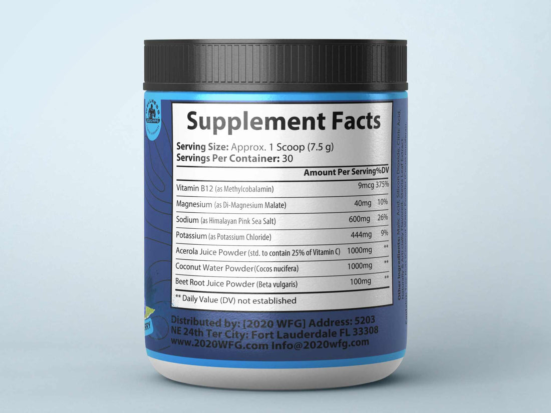 HYDRABOLIN – Advanced Electrolyte Formula | Blue Raspberry Flavor by 2020WFG