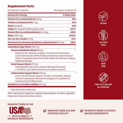Blood Sugar &amp; Cholesterol Health Bundle by Snap Supplements