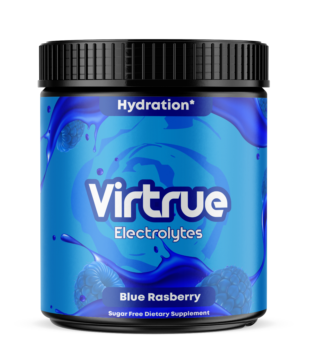 Blue Raspberry Electrolyte Hydration – Sugar-Free | Refreshing &amp; Rapid Rehydration Formula by Virtrue