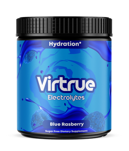 Blue Raspberry Electrolyte Hydration – Sugar-Free | Refreshing &amp; Rapid Rehydration Formula by Virtrue