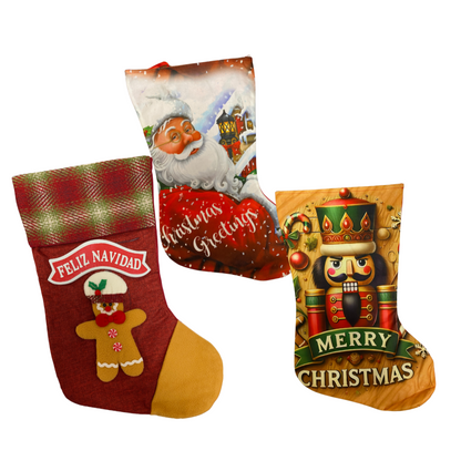 Bota Navideña Decorativa – Santa, Hombre de Jengibre o Cascanueces (AA2025-4-57/58/59/60/61) by Farmacias Savia