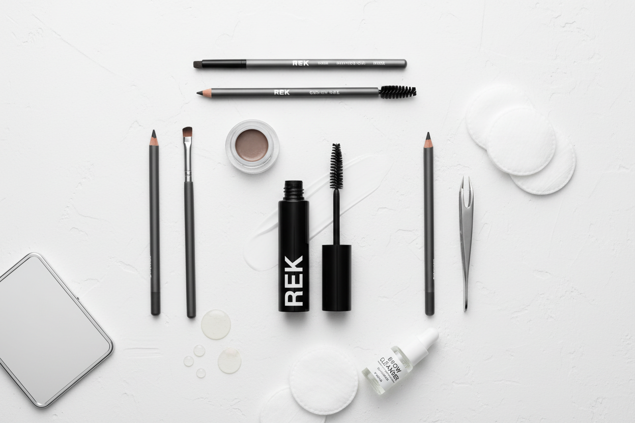 Clear Brow Set Gel – Flexible All-Day Hold by REK Cosmetics
