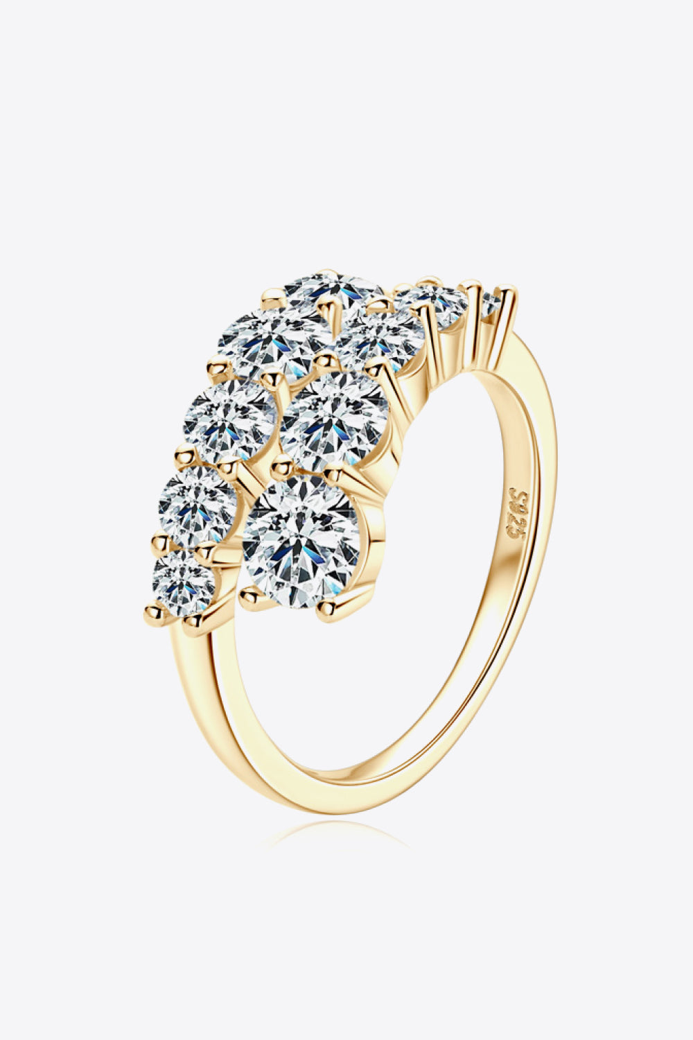 Multistone Sparkala™ Platinum or 18k Gold Over Pure Sterling Silver Ring by Sparkala
