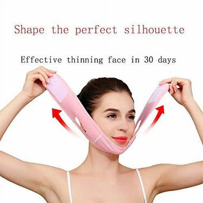 Reusable V Line Mask,V Shaped Face Mask for Sagging,Refined Jawline Support Strap,Adjustable Facial Slimming Strap,Chin up &amp; Face Lifting Belt by Korean Skin Care