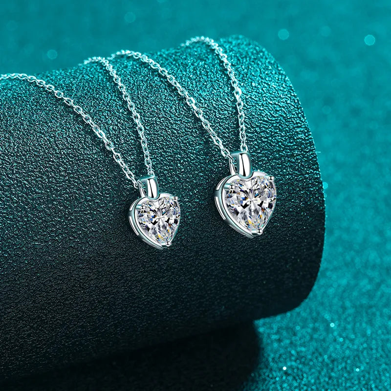 2 Carat Sparkala™ 925 Sterling Silver Heart Shape Necklace by Sparkala