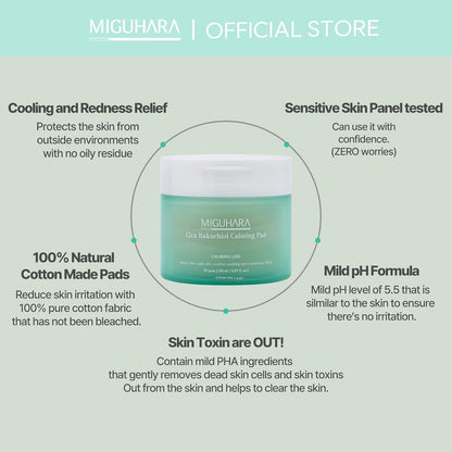 Cica Bakuchiol Calming Pad | Korean Skincare Toner Pad (150Ml/5.07 Fl.Oz.) by Korean Skin Care