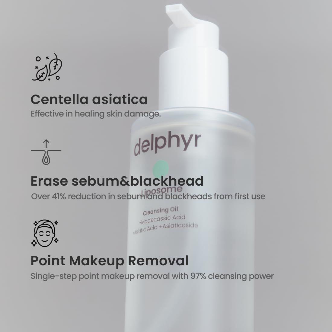 Liposome Daily Cleansing Oil, Gentle Makeup &amp; Blackhead Remover for Sensitive Skin with Centella Asiatica TECA, Korean Skincare for Trouble Care (6.76 Fl. Oz., 200Ml) by Korean Skin Care