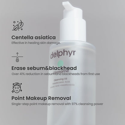 Liposome Daily Cleansing Oil, Gentle Makeup &amp; Blackhead Remover for Sensitive Skin with Centella Asiatica TECA, Korean Skincare for Trouble Care (6.76 Fl. Oz., 200Ml) by Korean Skin Care
