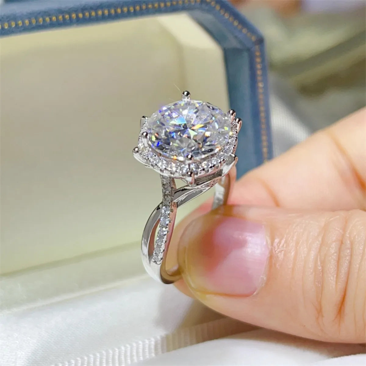5 Carat Round Cut Sparkala™ Engagement Ring by Sparkala