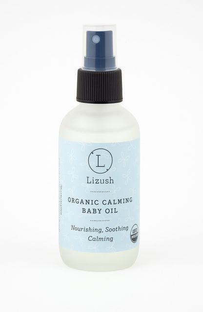 ORGANIC CALMING BABY OIL Nourishing, Soothing, Calming by Lizush