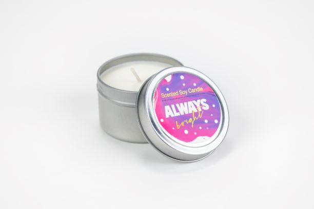 Trio of Tin Soy Candle - Scented with Bergamot and Lavender Essential oils by Lizush