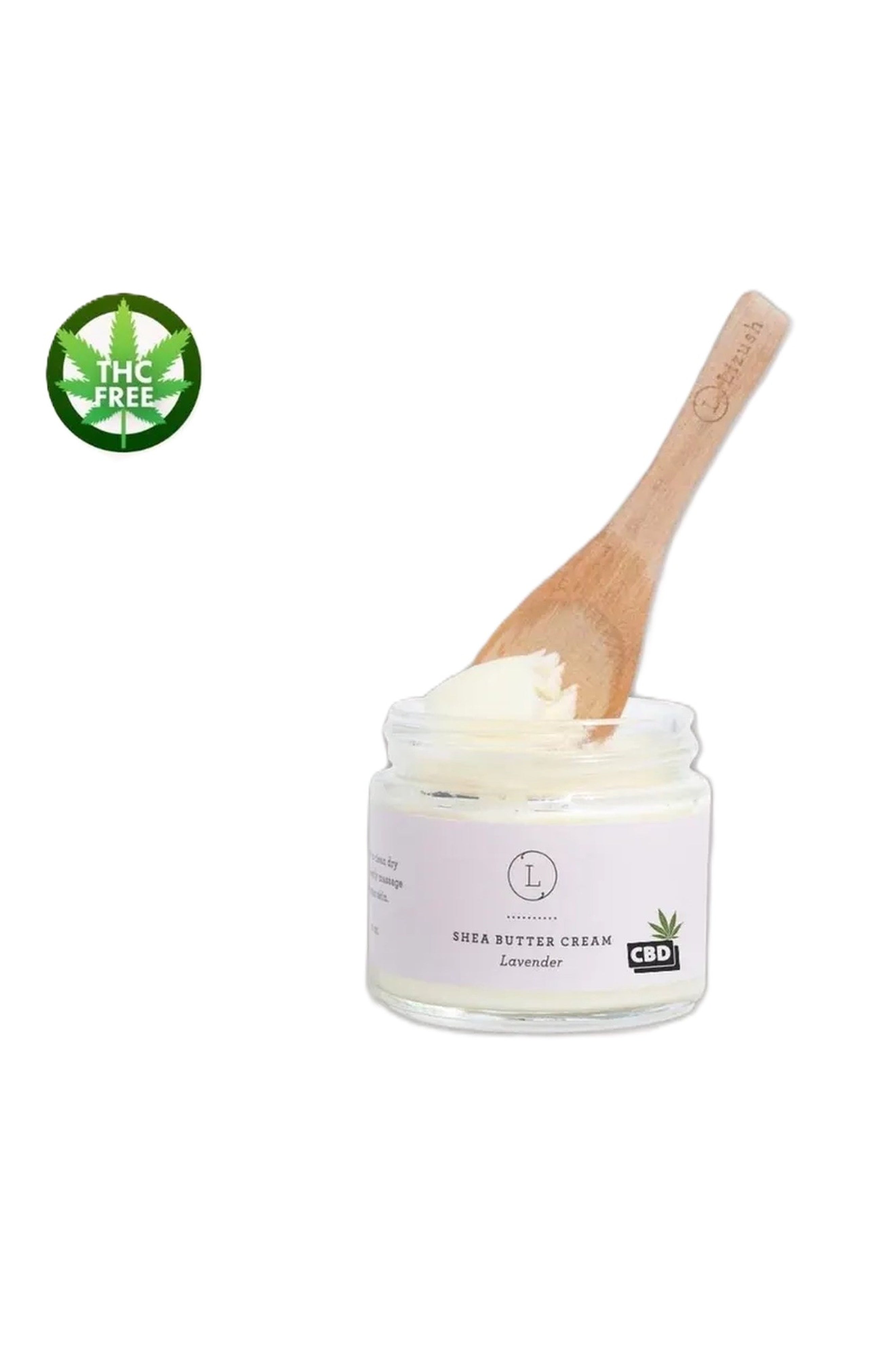CBD Lavender Shea Butter with CBD, Body Cream (THC free) by Lizush