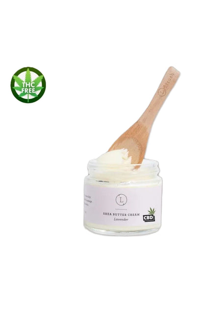 CBD Lavender Shea Butter with CBD, Body Cream (THC free) by Lizush