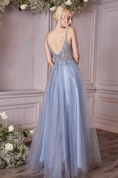 Cinderella Divine CD0195 Dress Long A-Line Layered Tulle Gown by DiscountDressShop