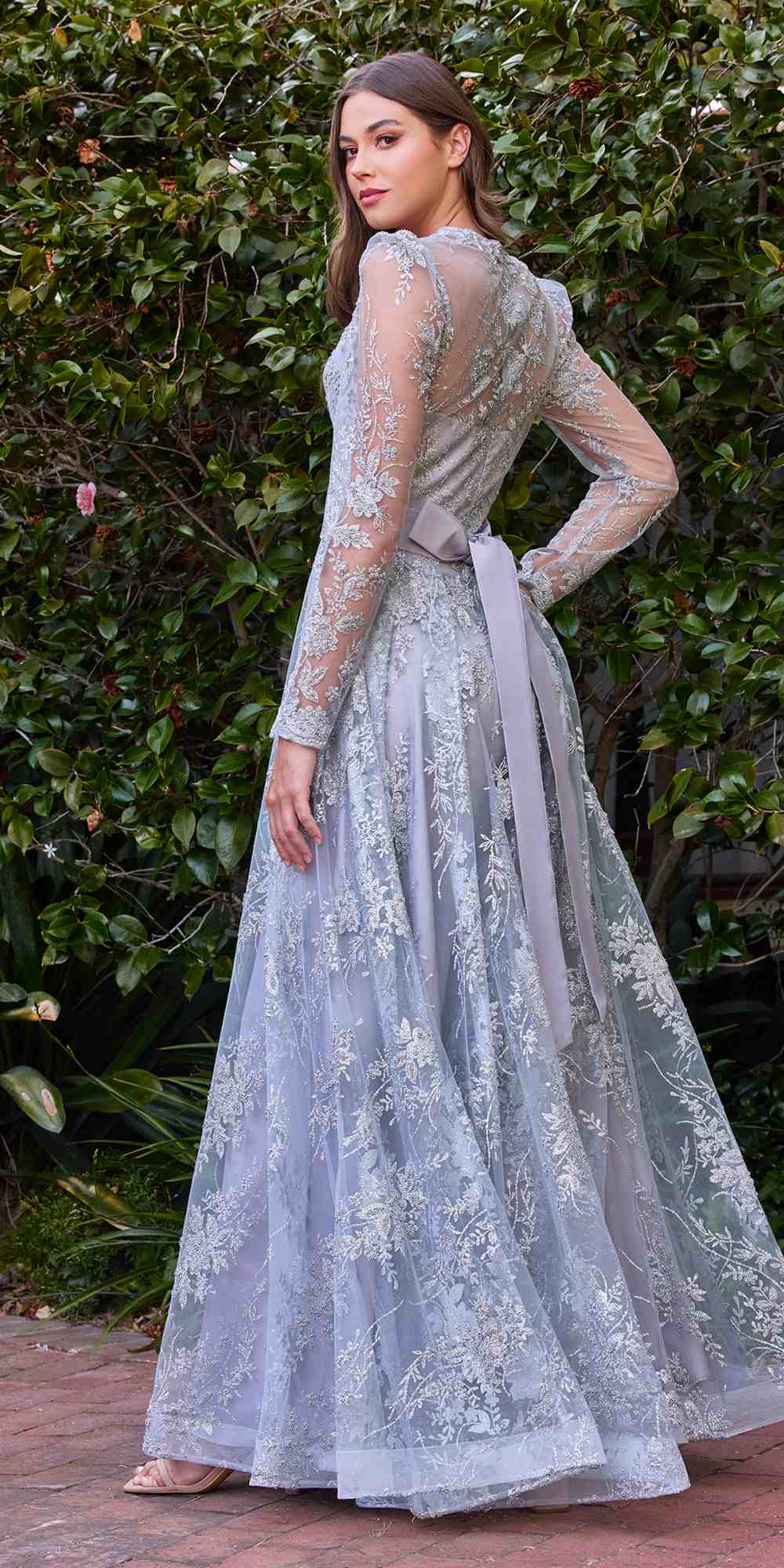 Cinderella Divine CD233 Long Sleeve Embellished Ball Gown by DiscountDressShop