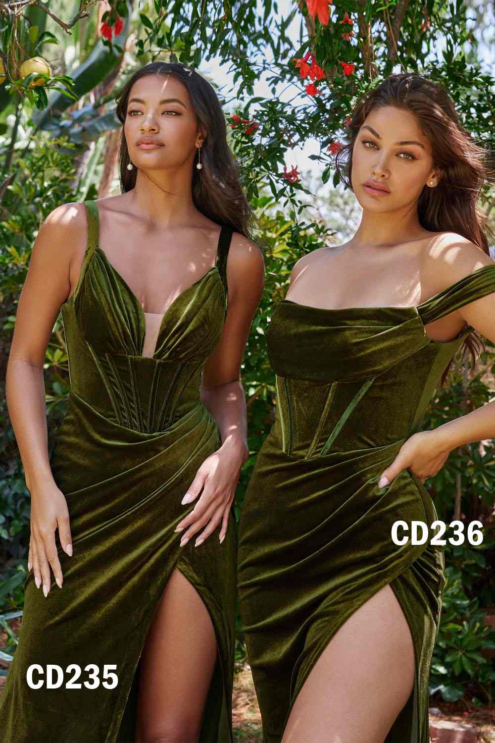 Cinderella Divine CD236 Long Off the Shoulder Corset Gown by DiscountDressShop