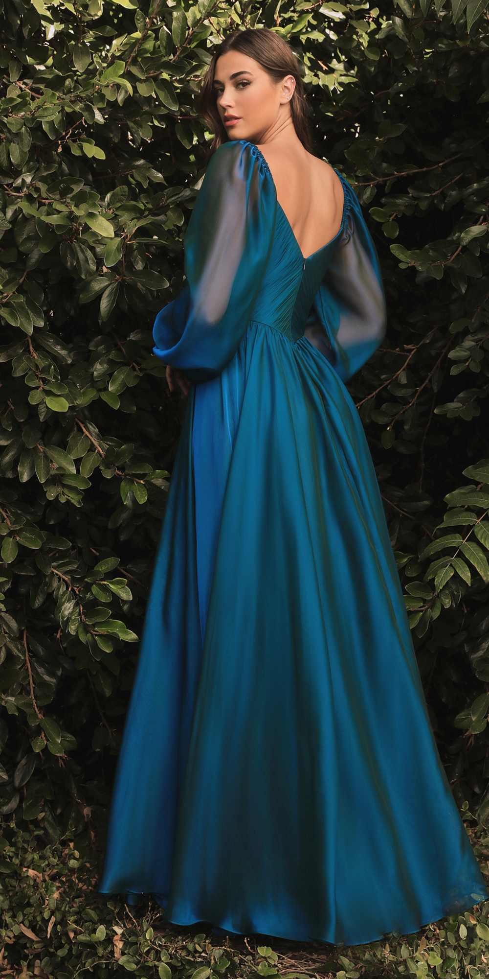 Cinderella Divine CD243C Long Sleeve A-Line Chiffon Dress by DiscountDressShop