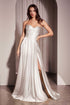 Ladivine CD378W Dress Strapless Satin A-Line Wedding Gown by DiscountDressShop