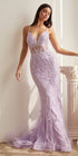 Cinderella Divine CD992 Floor Length Embellished Fitted Mermaid Gown by DiscountDressShop