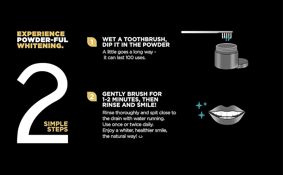 Activated Charcoal Teeth Whitening Powder by Active Wow