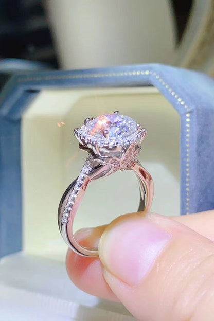 2 Carat Brilliant Round Cut Sparkala™ Platinum Over Pure Sterling Silver Ring by Sparkala