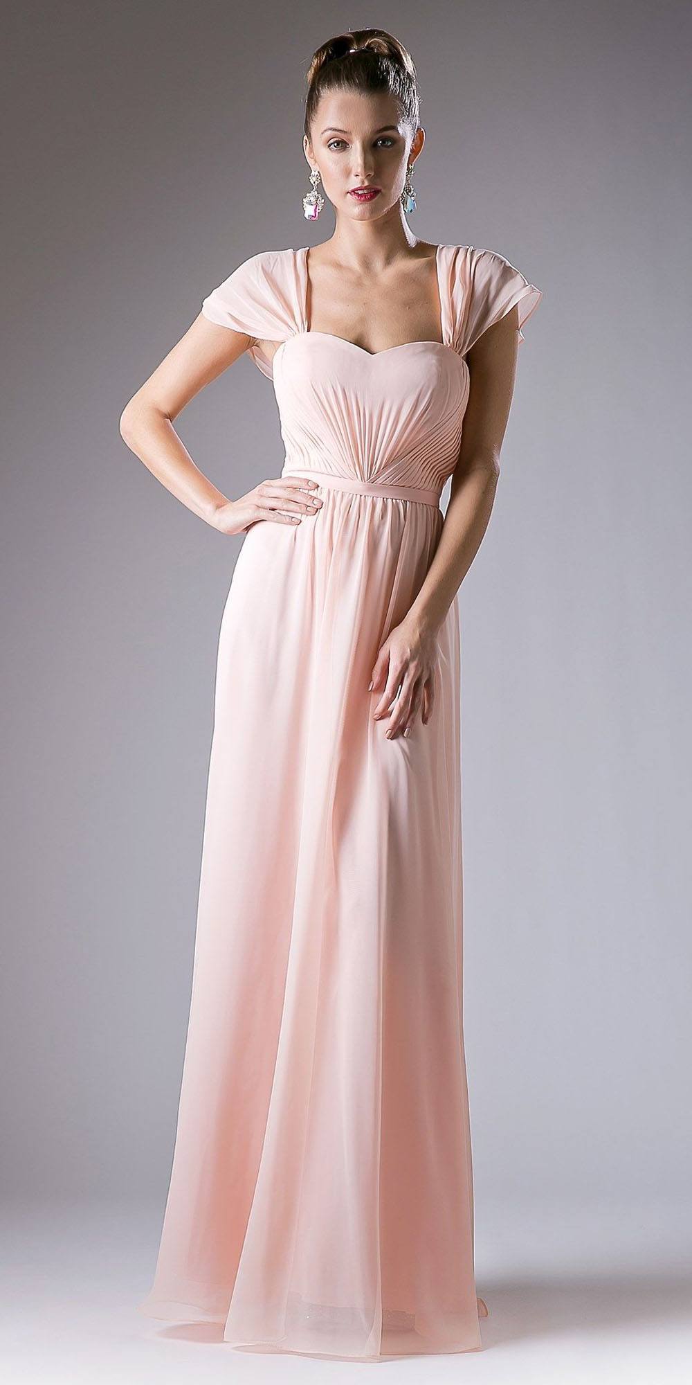 Cinderella Divine CH532 Sweetheart Neck A-Line Dress with Sleeves by DiscountDressShop
