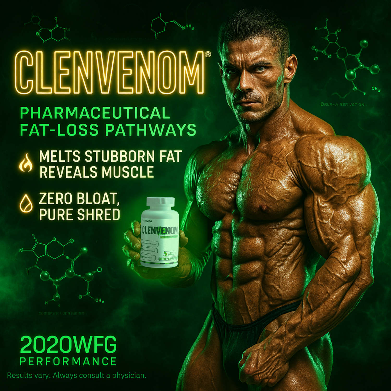 CLENVENOM: Thermogenic Complex | 60 Capsules - Green Tea Extract, Raspberry Ketones &amp; Natural Energy Support by 2020WFG