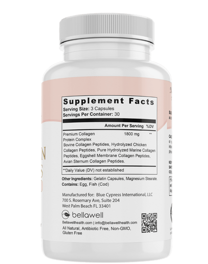 Collagen Peptides Types I, II, III, V, X by Bellawell by Bellawell Health