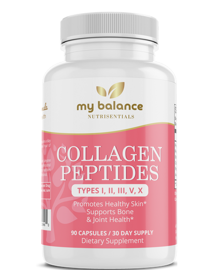 Collagen Peptides Types I, II, III, V, X by My Balance