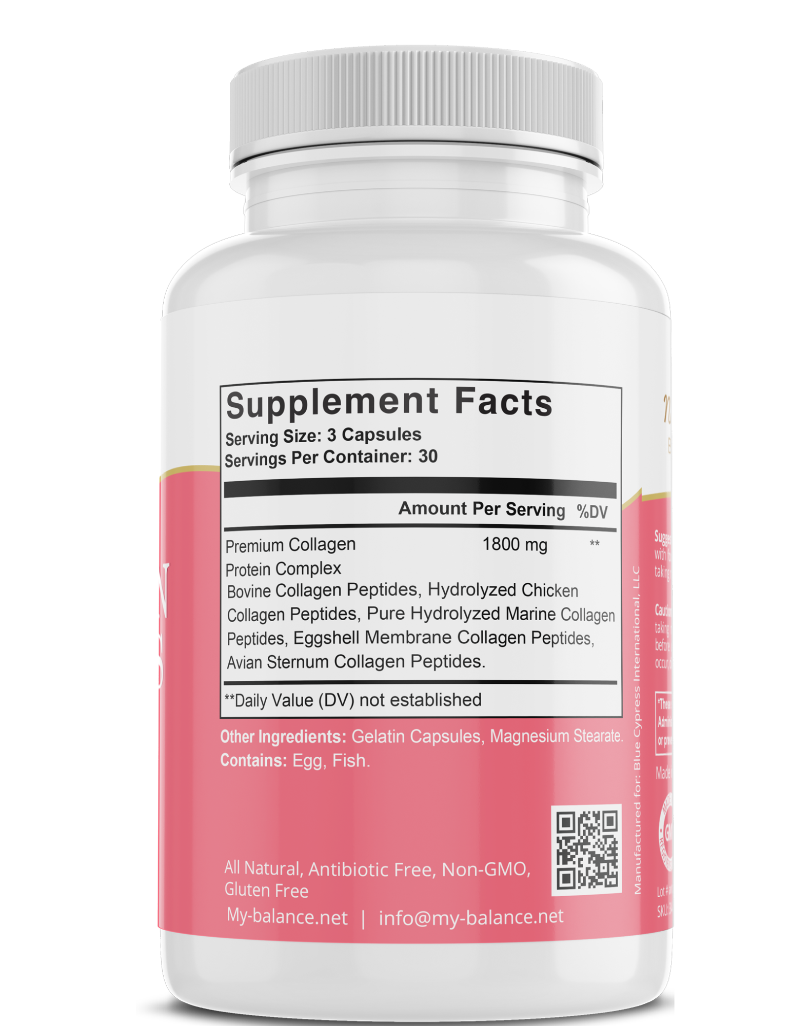 Collagen Peptides Types I, II, III, V, X by My Balance