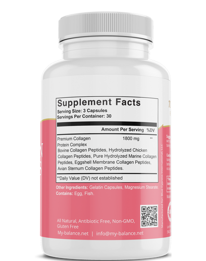 Collagen Peptides Types I, II, III, V, X by My Balance