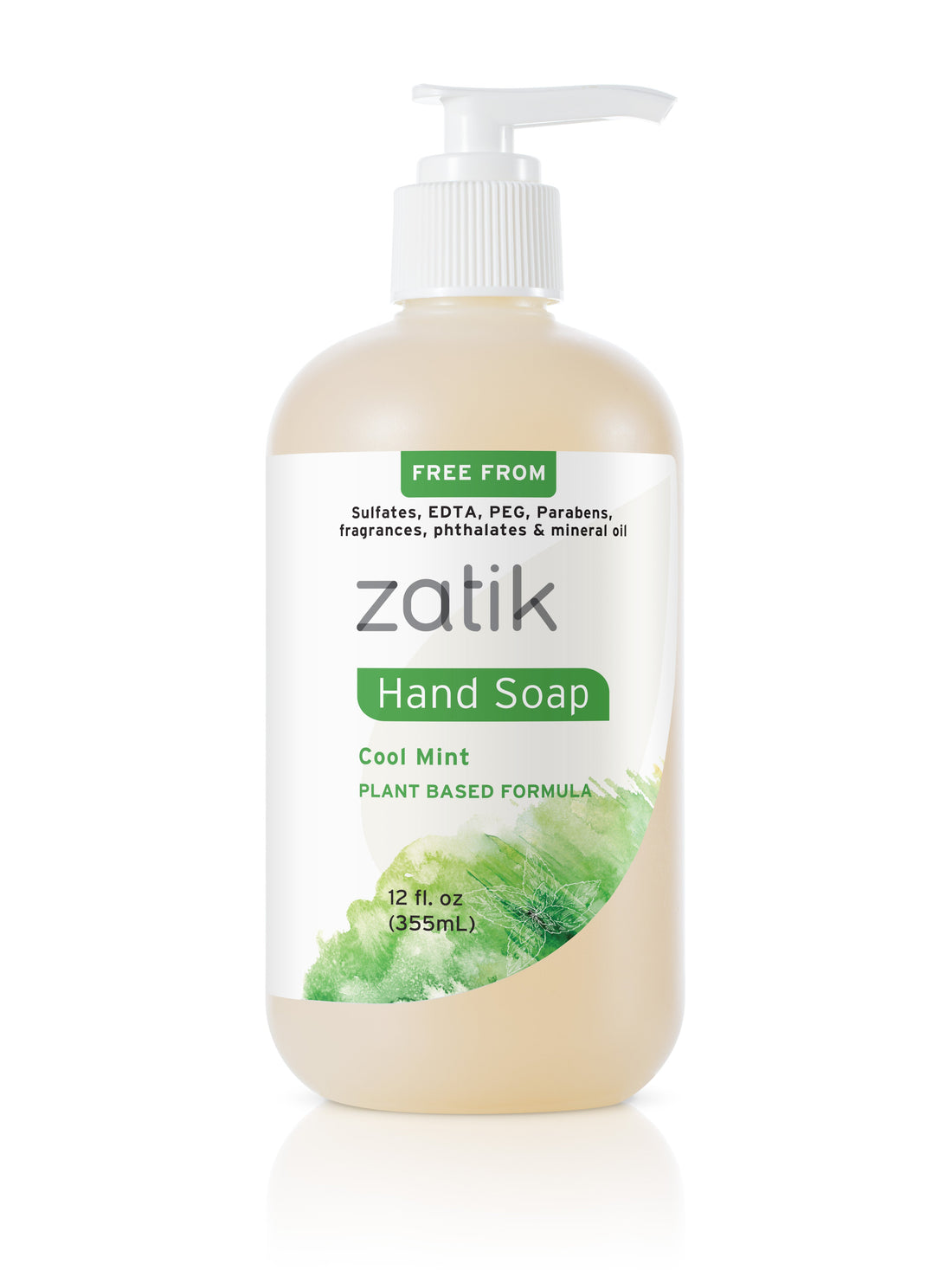 Liquid Hand Soap - Cool Mint by Zatik Naturals