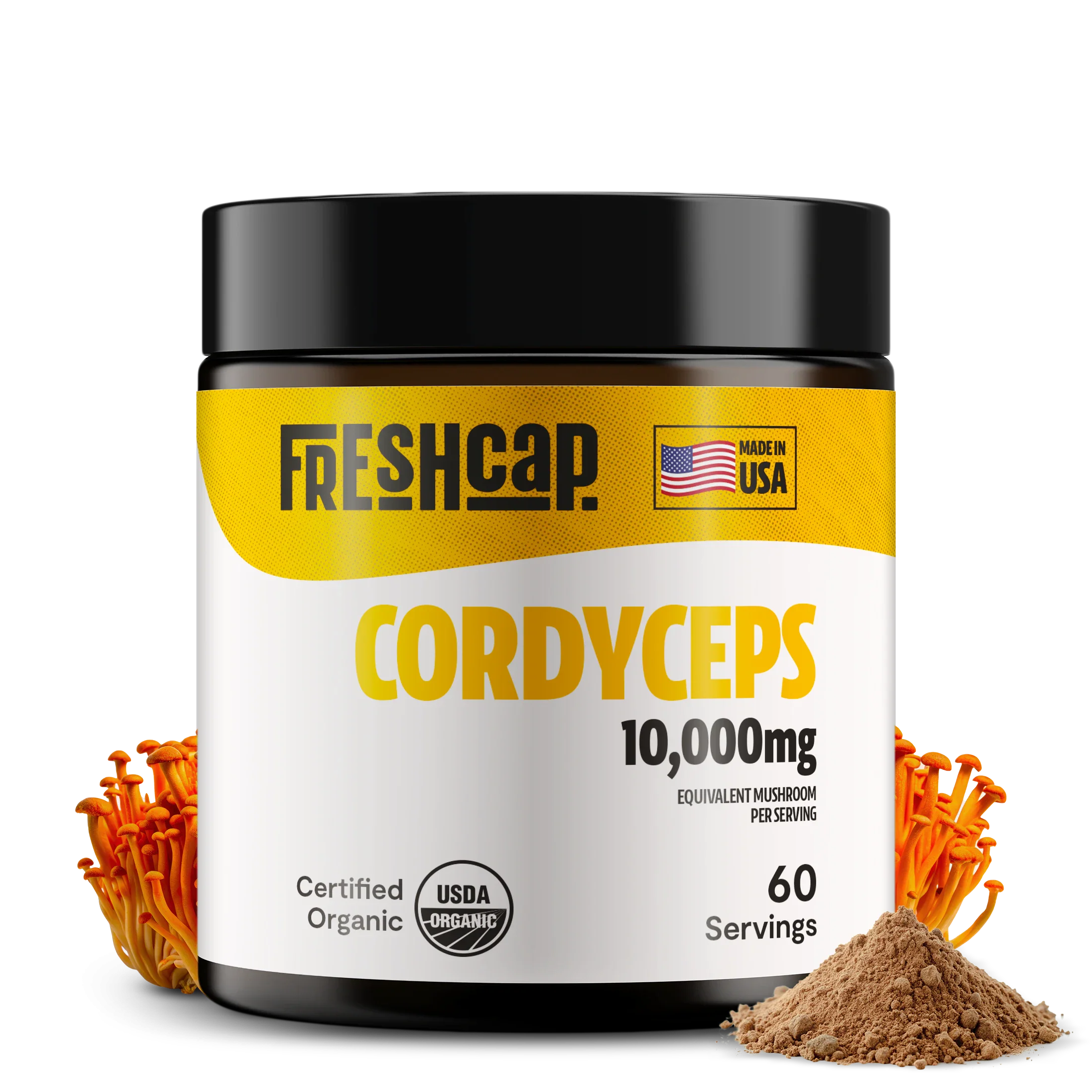 Cordyceps Mushroom Extract Powder by FreshCap Mushrooms