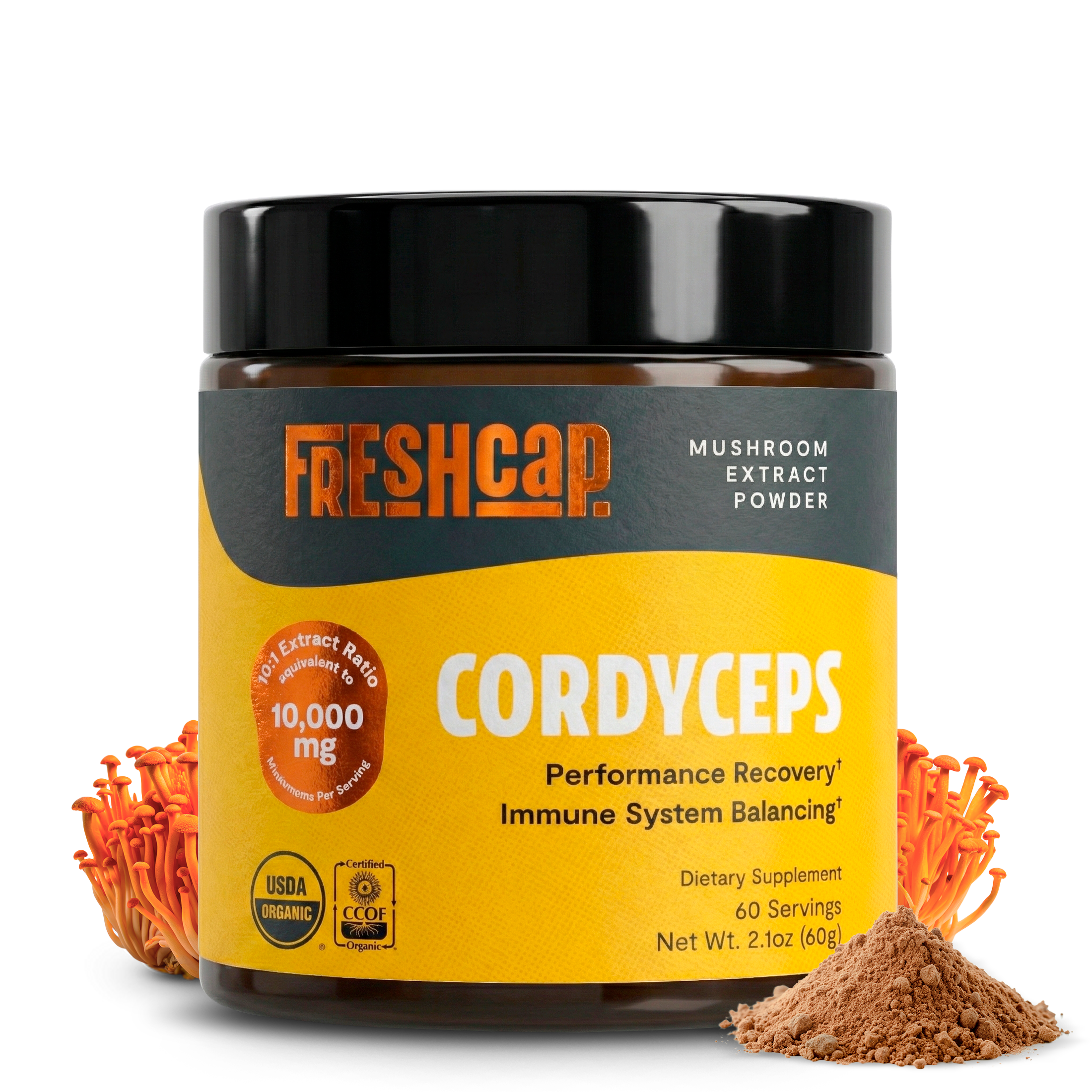 Cordyceps Mushroom Extract Powder by FreshCap Mushrooms