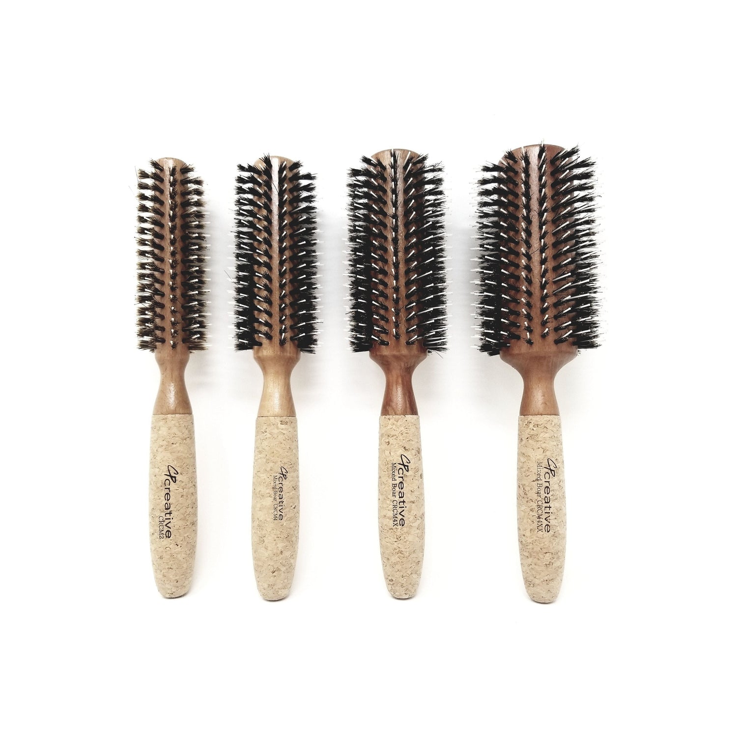 Eco-Friendly Birchwood and Cork Mixed Boar Bristle Round Hair Brush by Pasteur Pharmacy