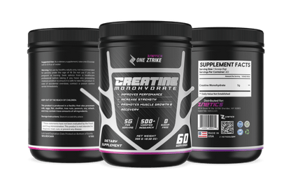 Creatine Monohydrate Ultramicronized | 5g Per Serving, 60 Servings | ONE ZTRIKE by ZNETICS by Znetics