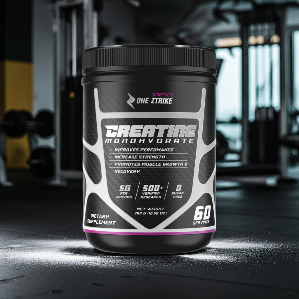 Creatine Monohydrate Ultramicronized | 5g Per Serving, 60 Servings | ONE ZTRIKE by ZNETICS by Znetics