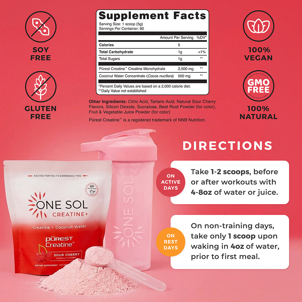 One Sol Creatine+ by ONE SOL™ | Natural Plant Based Supplements