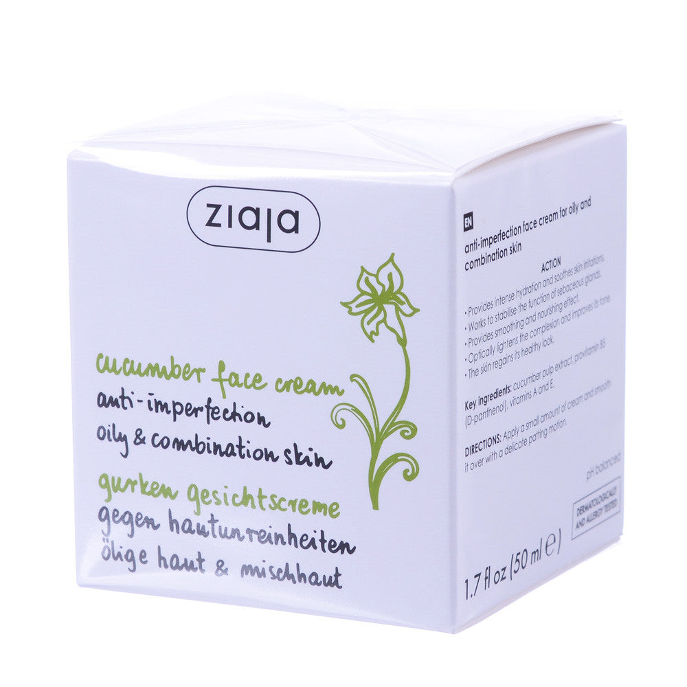 Cucumber Face Cream by Ziaja® USA Webstore