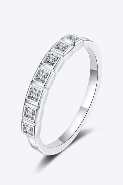 Sparkala™ Rhodium-Plated Half-Eternity 7 Stone Ring by Sparkala