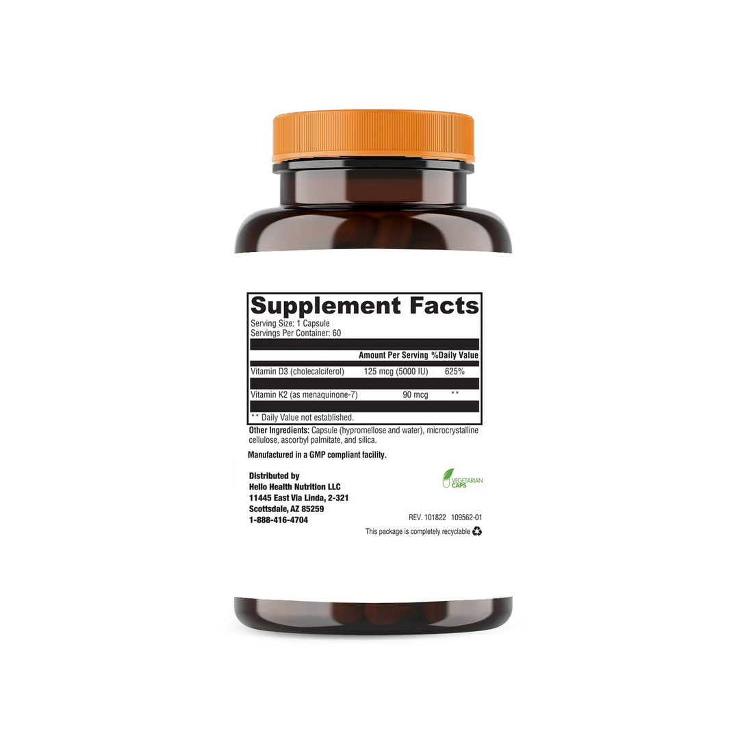 K2-D3 5000 60 Capsules by hellohealth