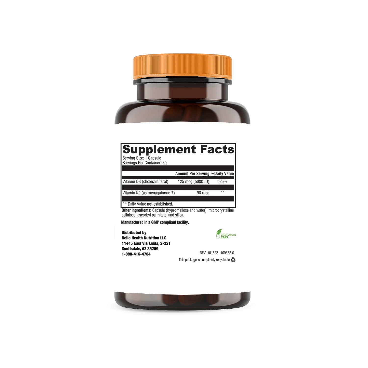 K2-D3 5000 60 Capsules by hellohealth