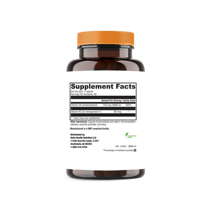 K2-D3 5000 60 Capsules by hellohealth