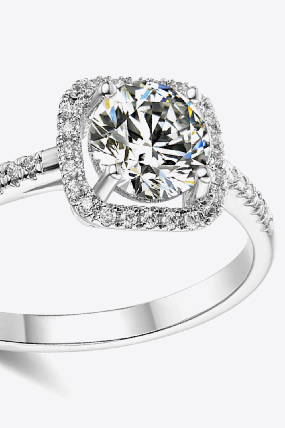 1 Carat Sparkala™ and Zircon Ring (Platinum Over Pure Sterling Silver) by Sparkala